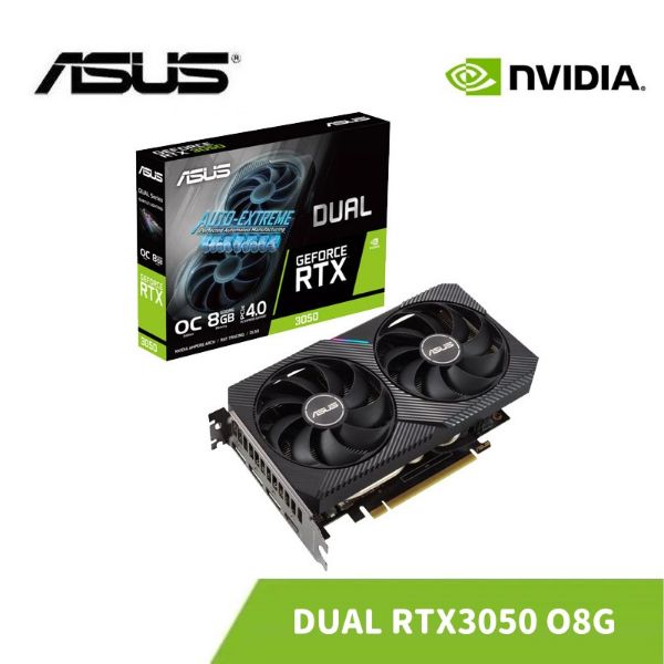 圖片 ASUS 華碩 Dual GeForce RTX 3050 OC Edition 8GB GDDR6 顯示卡