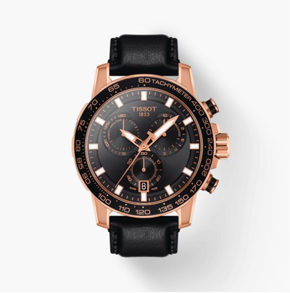 圖片 原廠代理店TISSOT SUPERSPORT CHRONO 大錶徑計時手錶 T125.617.36.051.00 玫瑰金X黑