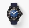 圖片 原廠代理店TISSOT 瑞士天梭表海星2000潛水錶   T120.607.37.041.00  黑殼藍底膠帶