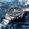 圖片 原廠代理店 SEASTAR 1000 海星石英三眼計時手錶  T120.417.11.091.01 綠面