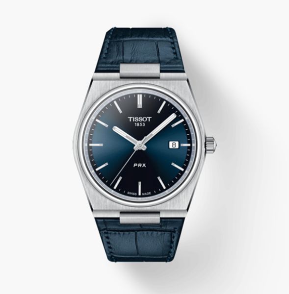 圖片 原廠代理店TISSOT PRX 70年代復刻皮帶石英錶  T137.410.16.041.00 藍面藍皮帶