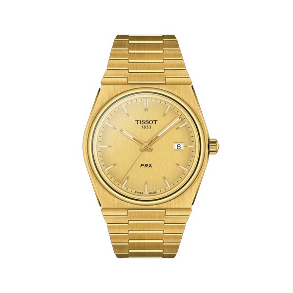 圖片 原廠代理店TISSOT P廣告款70年代復刻皮帶石英錶  T137.410.33.021.00 金