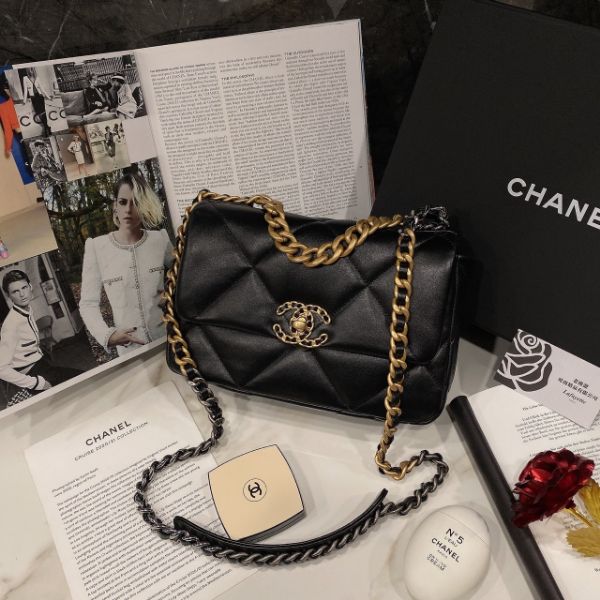 圖片 CHANEL 黑金19 Bag 26cm