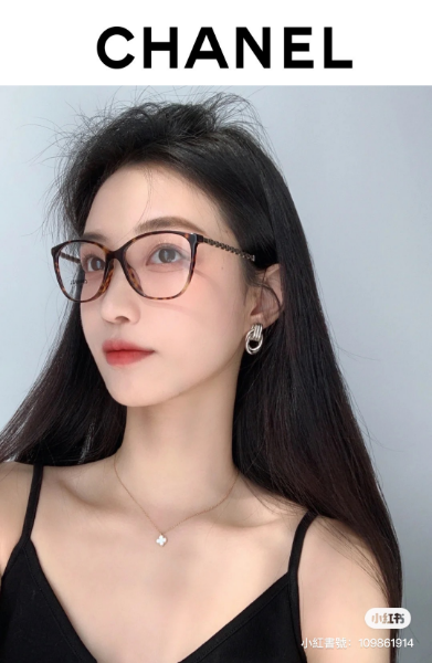 圖片 【現貨】麗睛眼鏡Chanel【可刷卡分期】香奈兒-CH3408Q(琥珀色)光學眼鏡/小香小羊皮穿鏈/香奈兒熱賣款眼鏡