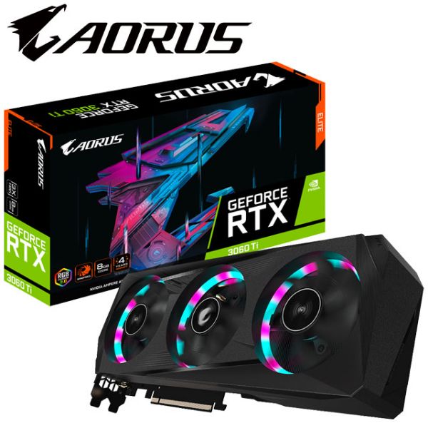圖片 技嘉 AORUS RTX3060TI ELITE 8G(rev2.0)(1785MHz/R2鎖算力/註冊五年保)