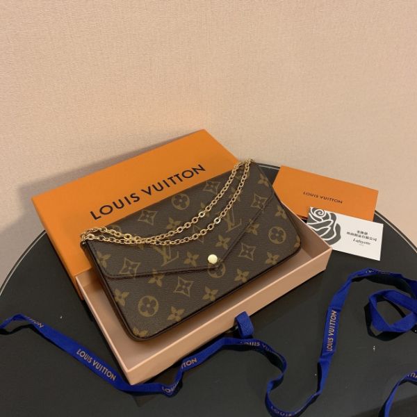 圖片 LOUIS VUITTON Félice Pochette M61276老花款三件組鍊包