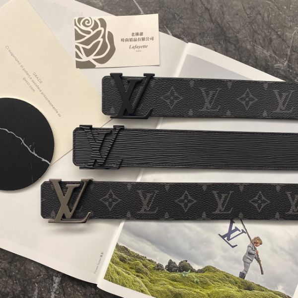 圖片 LOUIS VUITTON 經典質感皮帶4CM 