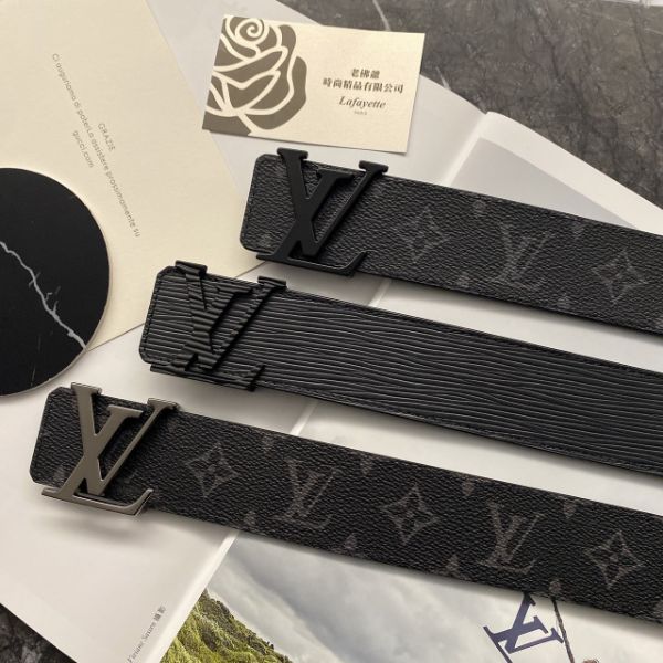 圖片 LOUIS VUITTON 經典老花質感皮帶3.5CM 