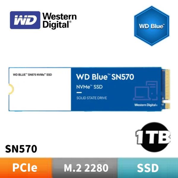 圖片 WD 威騰 藍標SN570 1TB SSD PCIe NVMe固態硬碟