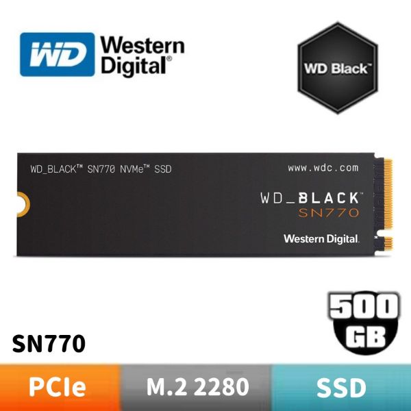 圖片 WD 威騰 黑標SN770 500GB SSD PCIe NVMe 固態硬碟