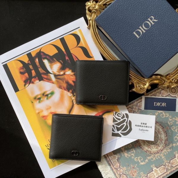 圖片 DIOR CD荔枝牛皮男短夾