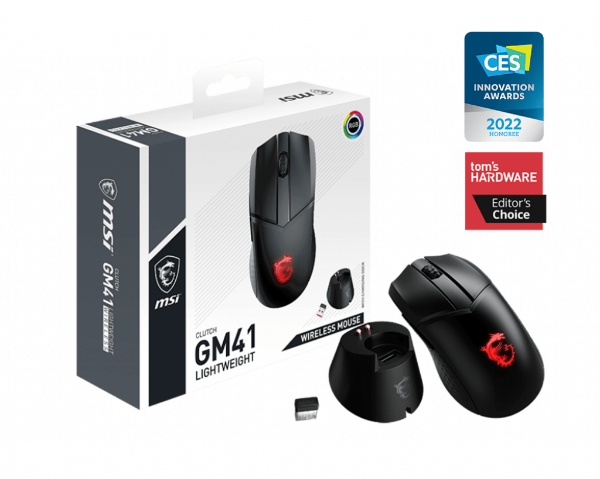 圖片 MSI GM41  lightweight 無線電競滑鼠
