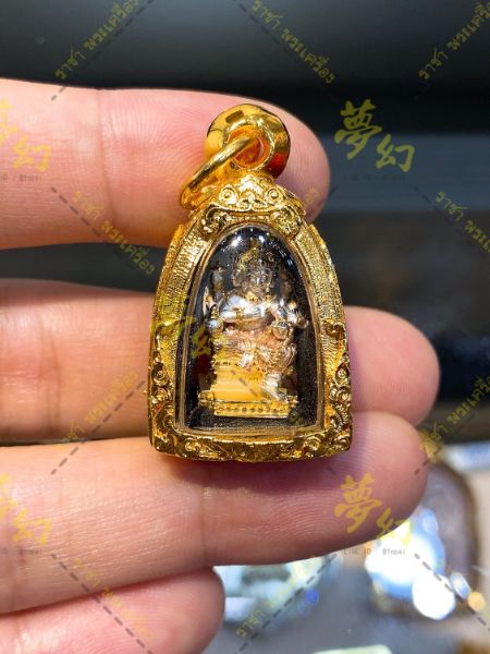 圖片 龍婆碰 2565 百萬富翁 大梵天王 四面神 小立尊 限量1999尊【夢幻佛牌】三色-鍍金殼