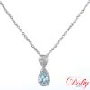 圖片 18K金 霓虹藍色碧璽鑽石項鍊(Paraiba)