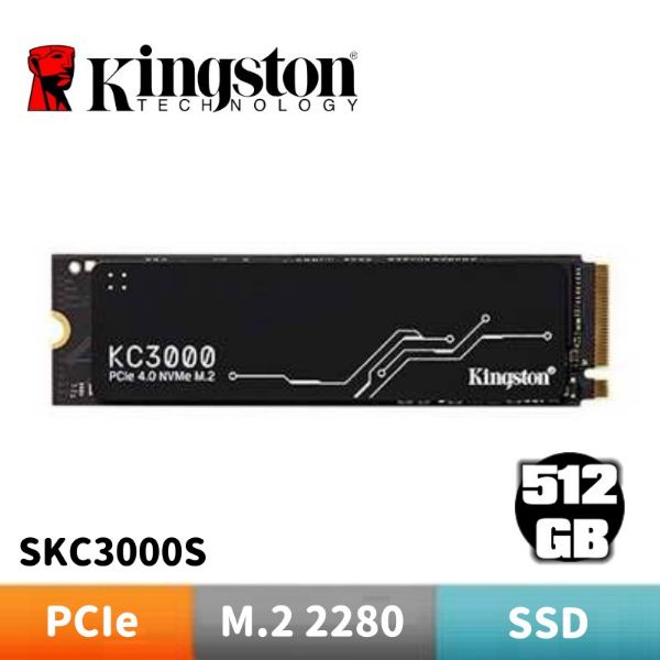 圖片 Kingston 金士頓 KC3000 512GB PCIe 4.0 NVMe M.2 SSD 固態硬碟
