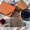 圖片 Hermès Roulis Slim Wallet 大象灰銀釦