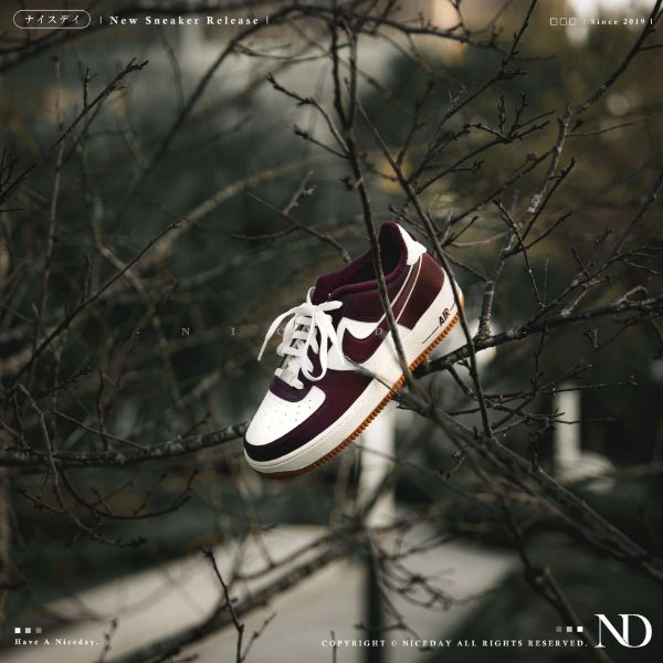 圖片 NICEDAY 代購 Nike Air Force 1 酒紅 深紅 女款 DQ7659 102