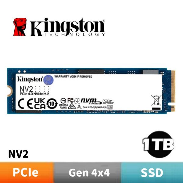 圖片 Kingston 金士頓 NV2 1TB Gen4 PCIe SSD 固態硬碟