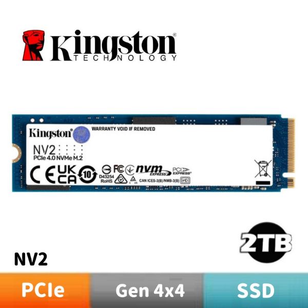圖片 Kingston 金士頓 NV2 2TB Gen4 PCIe SSD 固態硬碟