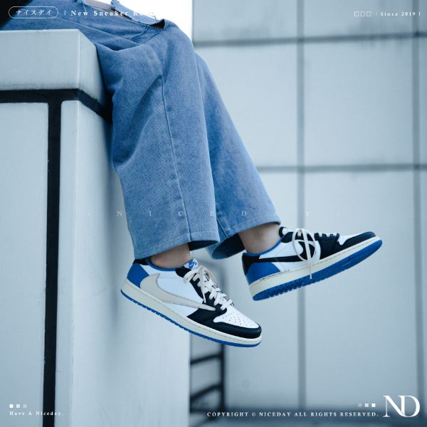 圖片 NICEDAY 代購 Fragment x Travis Scott x Air Jordan 1 Low 倒勾 藤原浩 閃電 三方聯名 DM7866 140