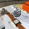圖片 Hermès HEURE H系列 Epsom金棕錶帶