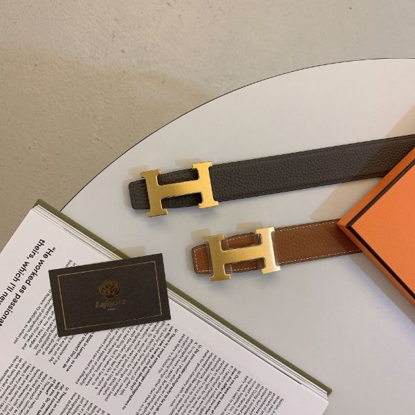 圖片 Hermès 32mm 雙面兩穿小牛皮皮帶