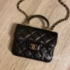 圖片 CHANEL CF 黑金手提小廢包