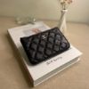 圖片 CHANEL 黑銀一字拉鍊零錢包