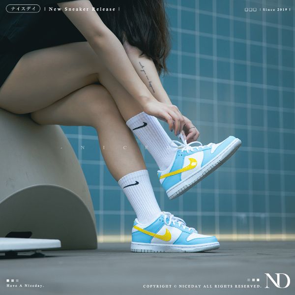圖片 NICEDAY 代購 Nike Dunk Low 辛普森 天藍 黃 DX3382 400
