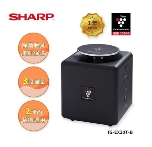 【SHARP】夏普 自動除菌離子清淨機 IG-EX20T 黑