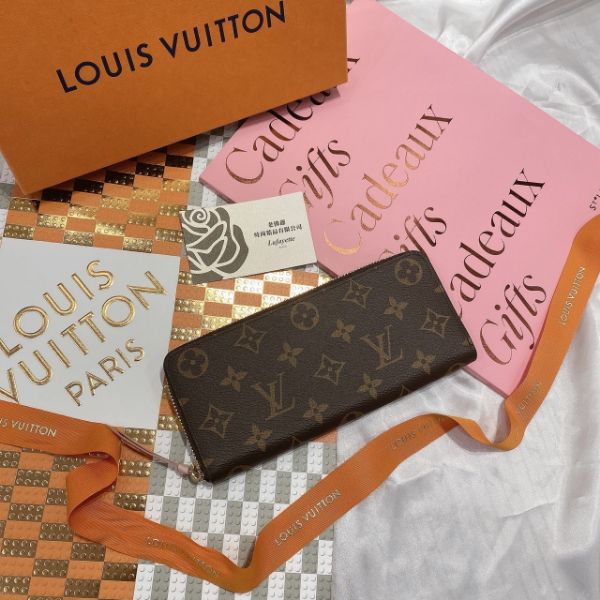 圖片 LOUIS VUITTON CLÉMENCE 粉色拉鍊長夾