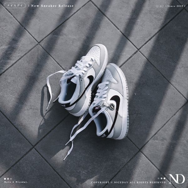 圖片 NICEDAY 代購 Nike Dunk Low 煙灰 白底 女款 DQ0380 001
