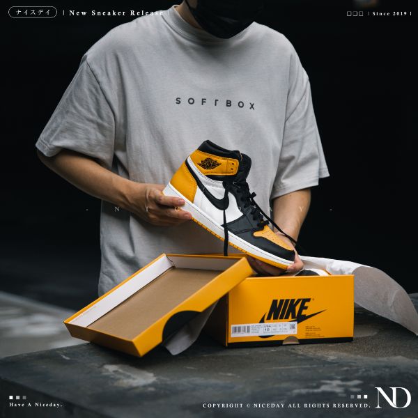 圖片 NICEDAY 現貨 Nike Air Jordan 1 OG Taxi 黑黃 555088 711
