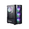 圖片 MONTECH 君主 X1 內建炫彩固光風扇前3後1 鋼化玻璃 電腦機殼