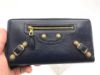 圖片 Balenciaga 253053 金釦小羊皮拉鍊長夾/錢包 午夜藍色