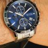 圖片 帝安諾-BOSS 男錶 精鋼錶帶 石英手錶 三眼錶面 日期 銀色 44mm 1513510