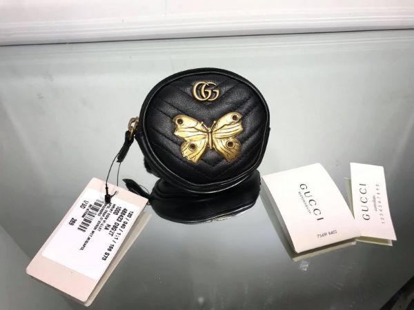圖片 Gucci 488423 GG Marmont 飛蛾鉚釘手腕零錢包