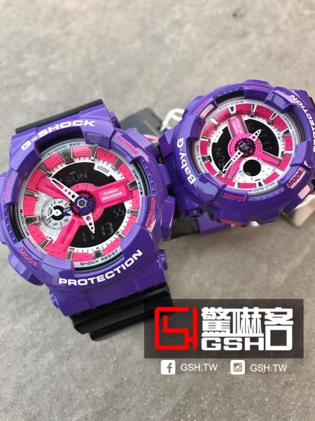 圖片 G-SHOCK x BABY-G 黑紫X桃紅 情人對錶