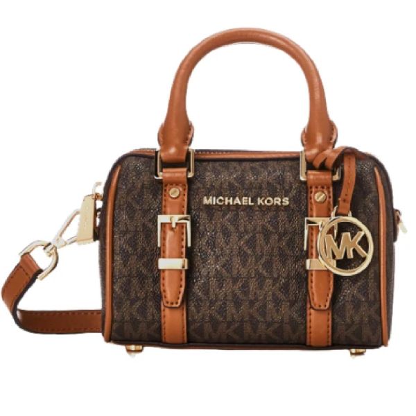 圖片 MICHAEL KORS MK 迷你波斯頓老花包 手提包/斜背包 棕色 32F9G06C0B 252