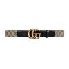 圖片 GUCCI 經典雙G扣皮帶壓紋黑皮革  100 公分  625839 92TLT9769