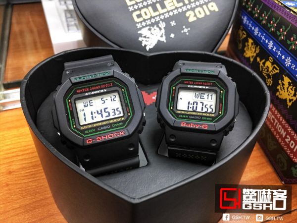 圖片 2019 限量 聖誕節情侶對錶組 黑 LOV-19B-1