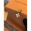 圖片 Louis Vuitton LV 經典 焦糖色 絕版 鎖頭設計 女生短夾