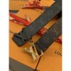 圖片 Louisvuitton LV 經典 霧黑頭設計 黑色老花、金頭老花皮帶