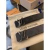 圖片 Louis Vuitton LV經典款 銀色頭 金頭、黑色、黑灰色老花格紋設計 皮帶限量經典款男生皮帶