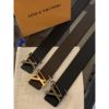 圖片 Louis Vuitton LV經典款 銀色頭 金頭、黑色、黑灰色老花格紋設計 皮帶限量經典款男生皮帶