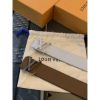 圖片 Louis Vuitton LV 經典 白色老花、銀色老花設計 經典男生皮帶