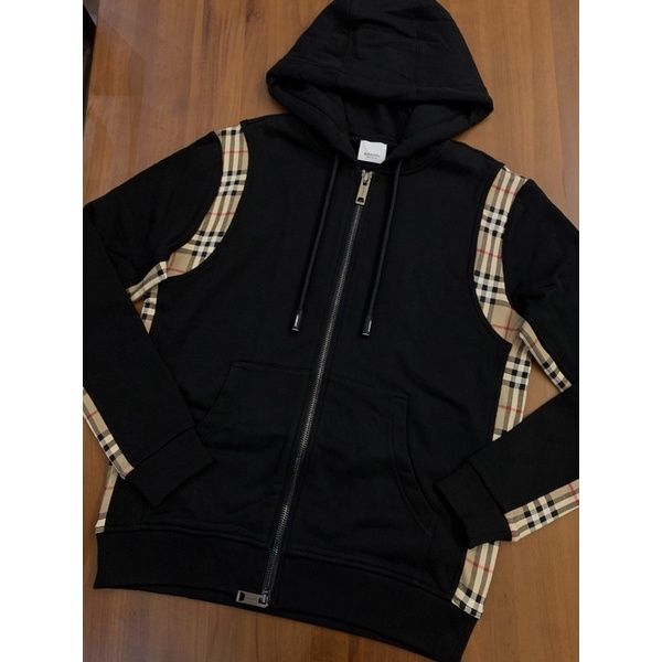 圖片 Burberry 側邊格紋設計 經典 新款連帽外套