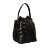 圖片 MONCLER KILIA SMALL 金色金屬LOGO 尼龍水桶包 黑色  5L00004M2176 999BLACK