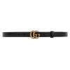 圖片 GUCCI 女款 經典雙G搭扣皮革 黑色皮帶  409417 AP00T 1000