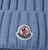 圖片 MONCLER 保證真品 基本款淺藍色頭頂毛球毛帽  3B70201 A9327714